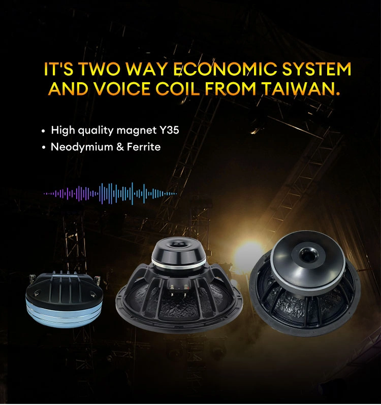 This two-way economic system features a high-grade Taiwanese voice coil and powerful Y35 neodymium/ferrite magnets, delivering exceptional sound quality and reliability.