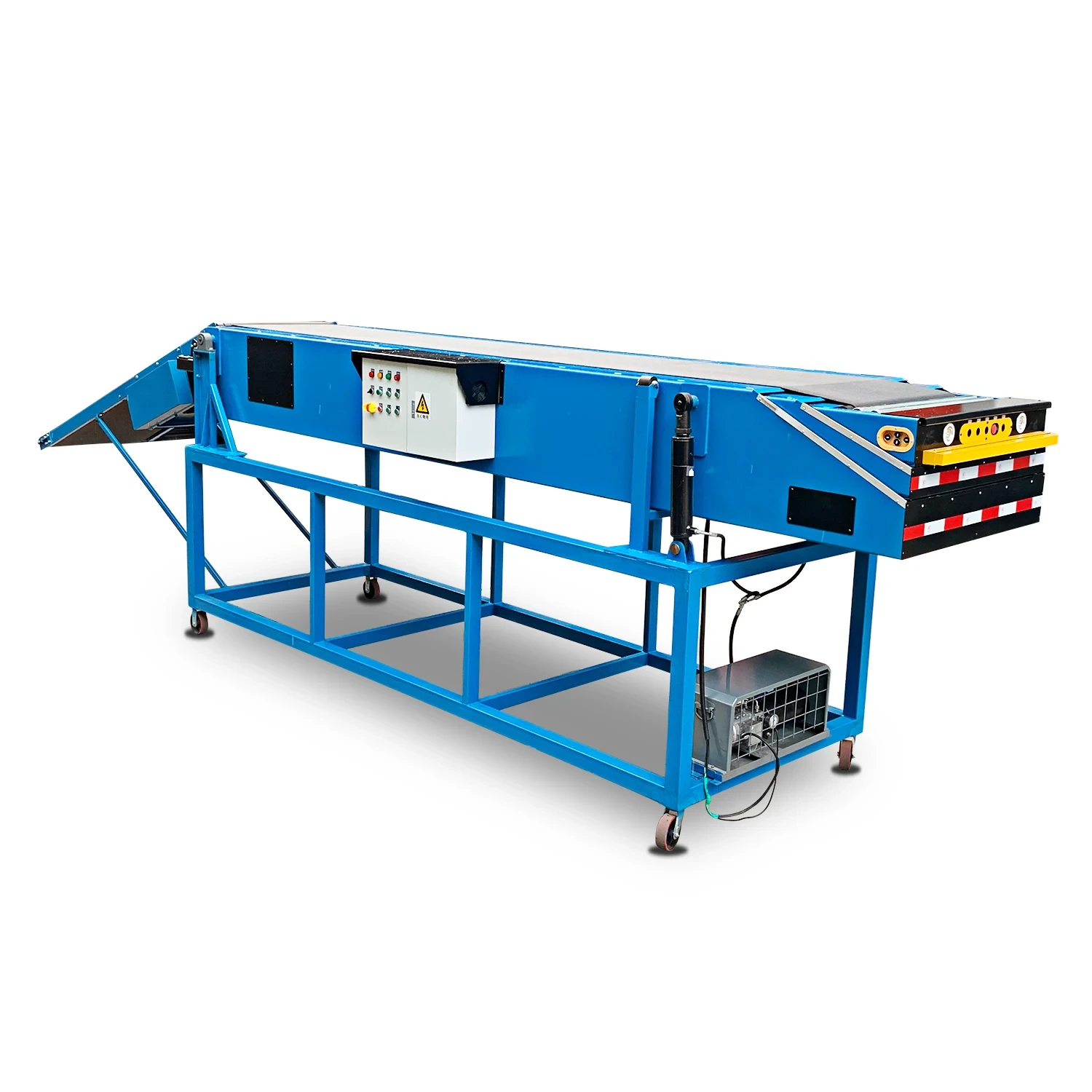 Three Sections Telescopic Belt Conveyor With Climbing Part