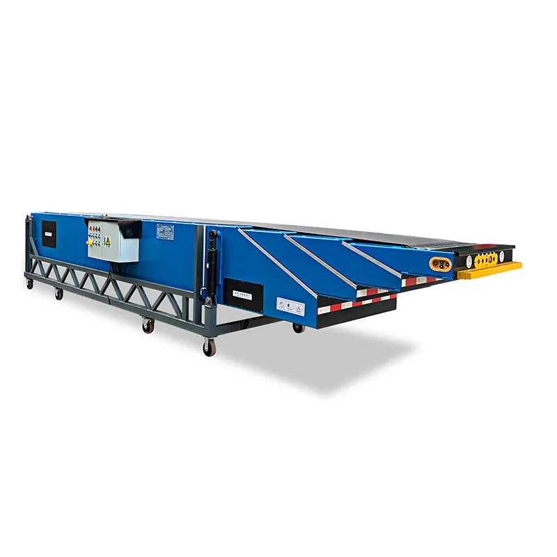 Four-section Telescopic Belt Machine With Movable Casters
