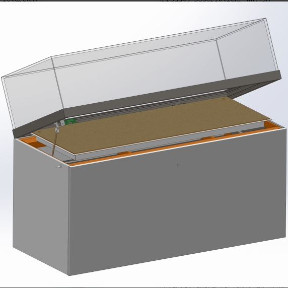 T200 Full base Top-lift Table Display Case