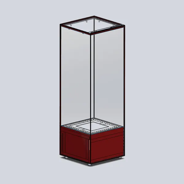 F110 Tall-Base 5-Side Free-Standing Display Case
