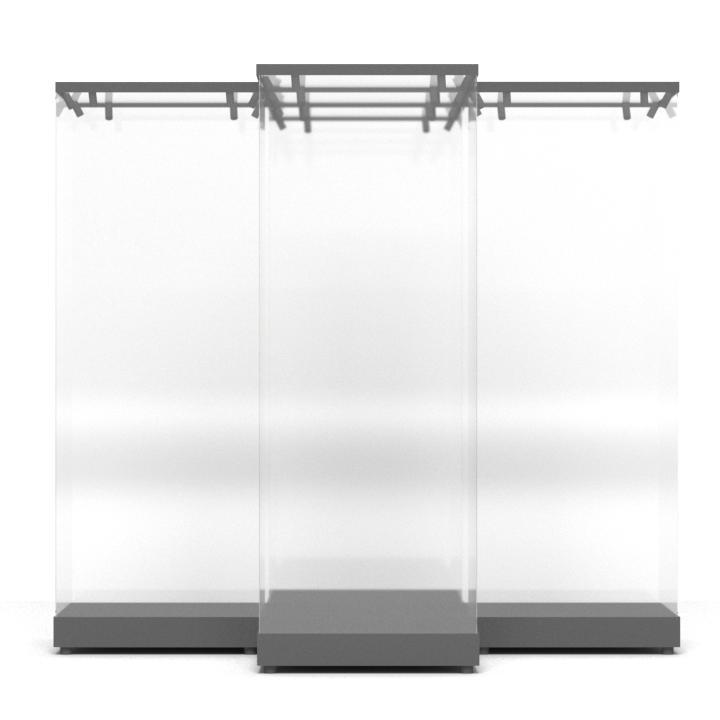 F300 Spliceable Free-standing Display Case