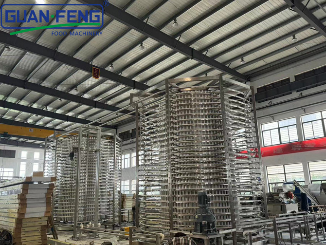 Technical structural advantages of double spiral freezer machine