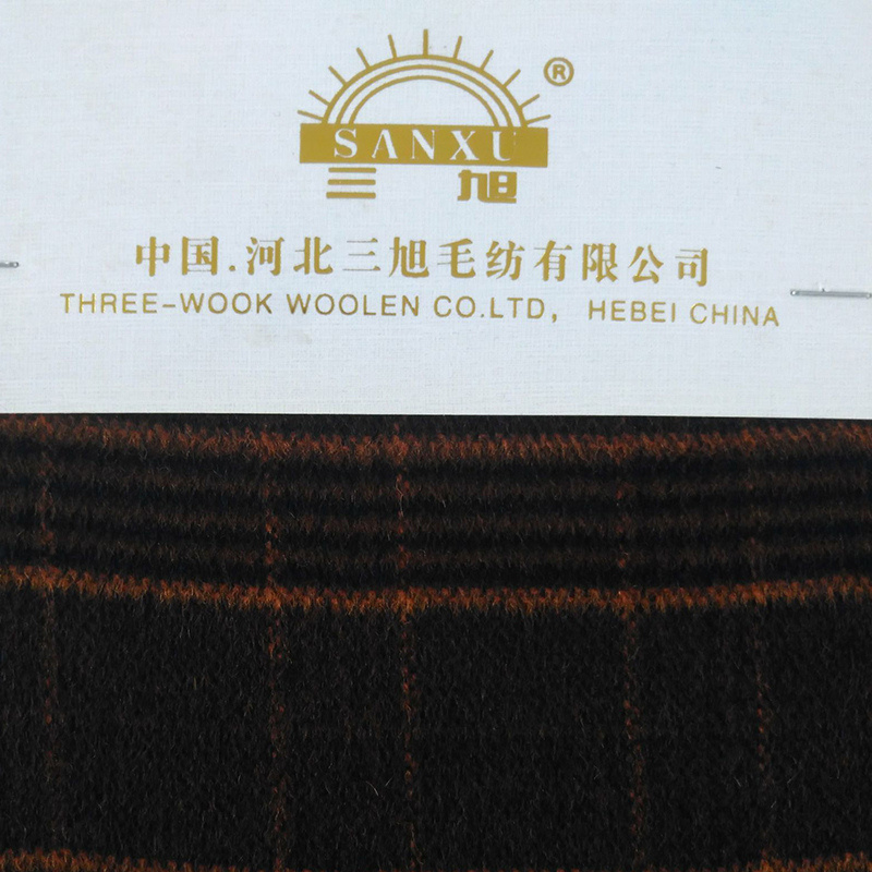 Plaid woolen fabric