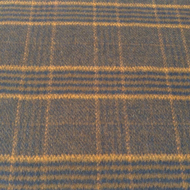 Plaid woolen fabric