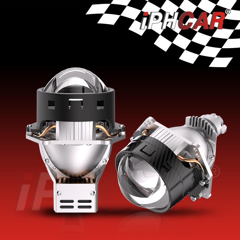 IPHCAR H100 Dual-Lens Bi-LED Projector High-Low Beam Lens Assembly