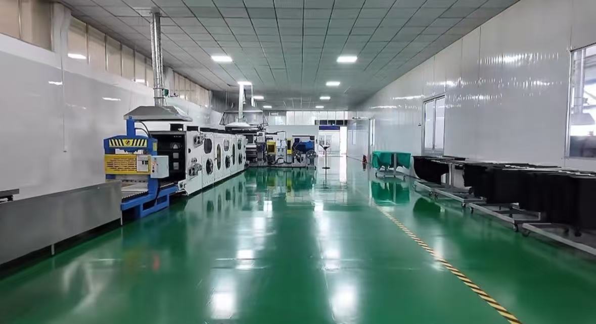 In the factory, workers are producing various rubber mixtures In the factory, workers are producing various rubber mixtures