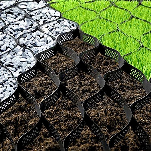 1.1-1.8mm Texture/Perforated HDPE Geocell  Channel Slope Reinforcement Protection