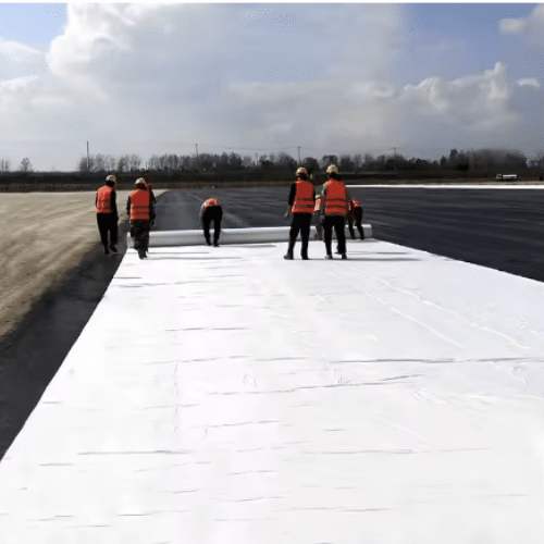 Polyester (PET) staple fibre nonwoven geotextile Used for Road Reinforcement