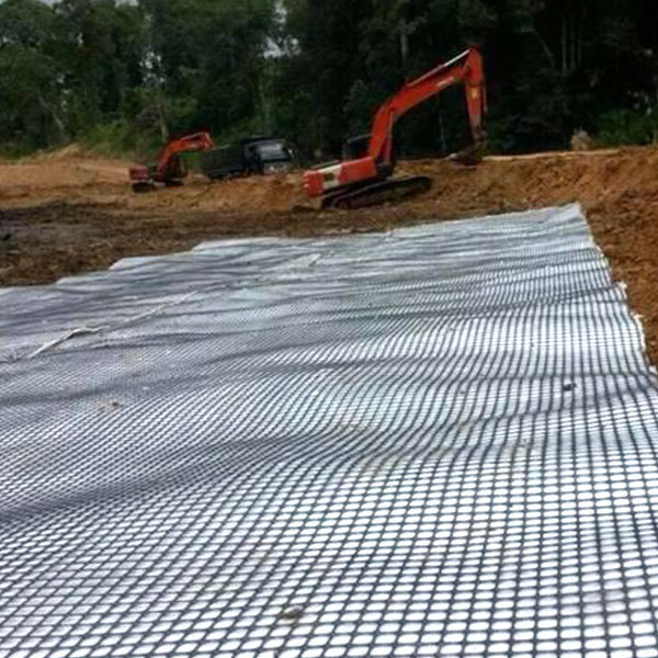 Fiberglass Geogrid knitted with non-woven fabric