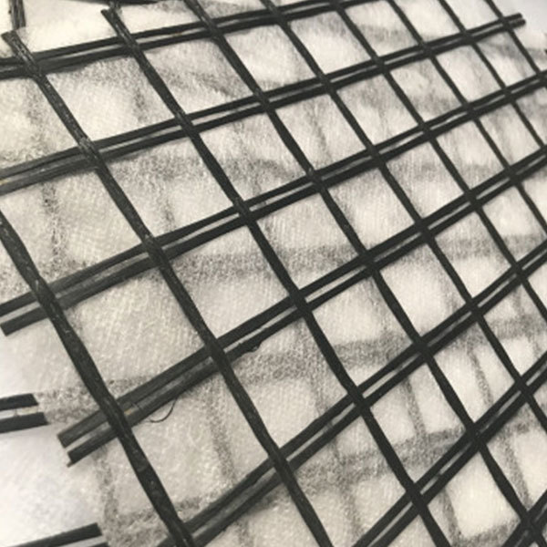 Fiberglass Geogrid Composite with non-woven geotextile