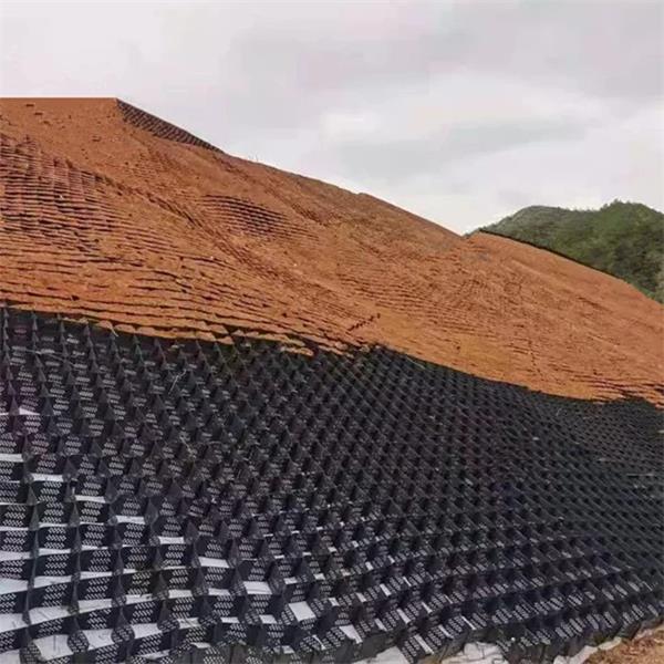 1.1-1.8mm Texture/Perforated HDPE Geocell  Channel Slope Reinforcement Protection