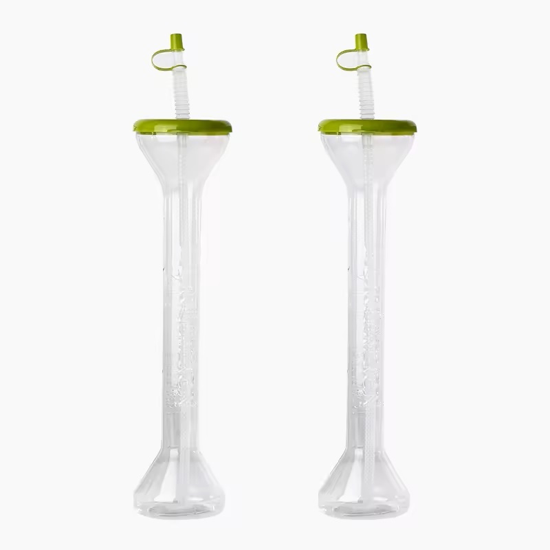 Novelty Plastic Drinking Slush Yard Cups 500ml Promotional Party Long Neck Yard Cup