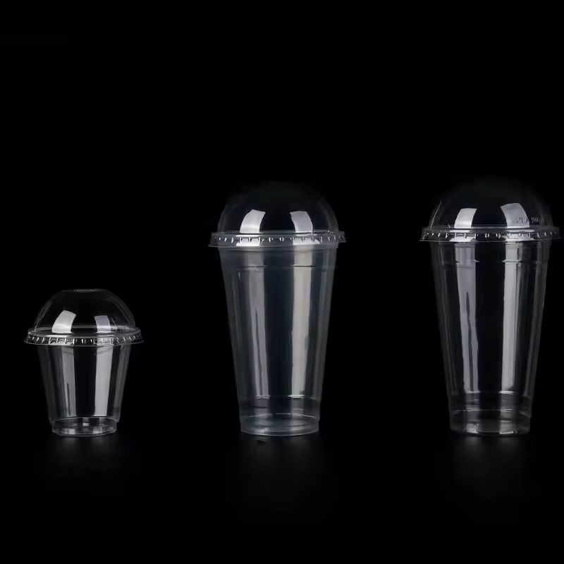 Multi-size custom printed biodegradable compostable clear cold drink PLA plastic cups