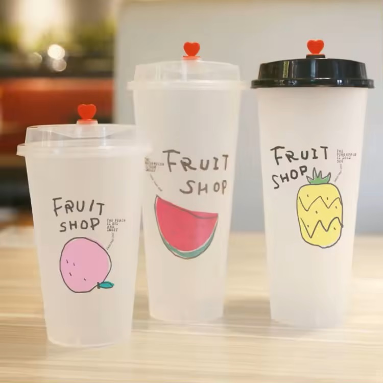 Hot sale Low price 700ml custom transparent hard pp reusable bubble tea boba tea cup