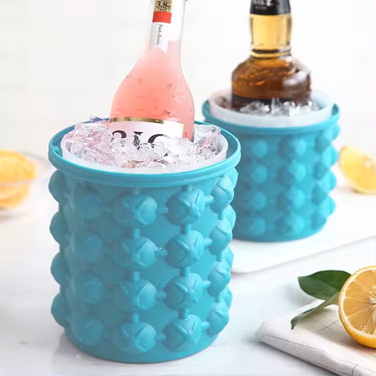 Space Saving Food Grade Silicone Mold Ice Cube Bucket New Design Silicone Ice Cube Maker Sprite Ice Cube Mould