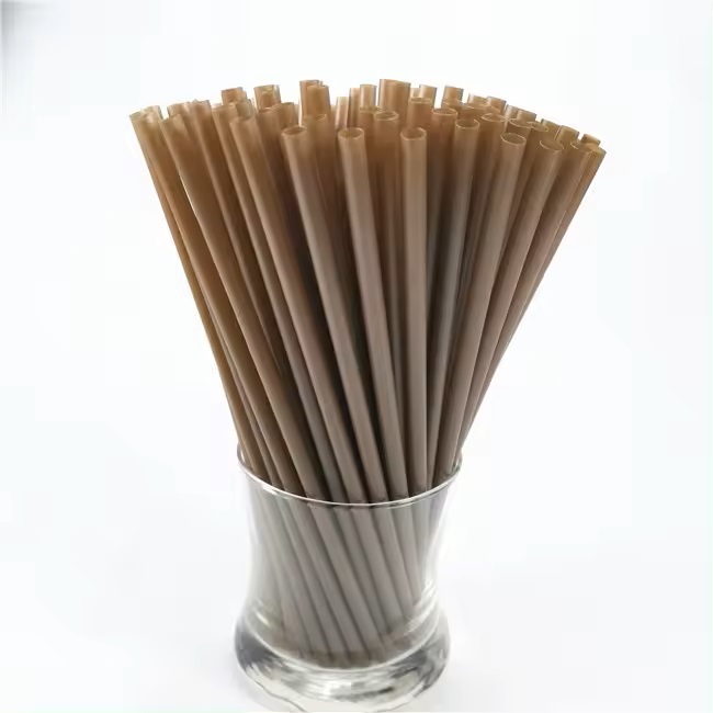 Biorecyclable compostable eco friendly biodegradable boba drink coffee grounds straws