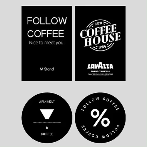 Coffee cup sticker custom logo disposable drink shop takeaway cup self-adhesive milk tea simple label