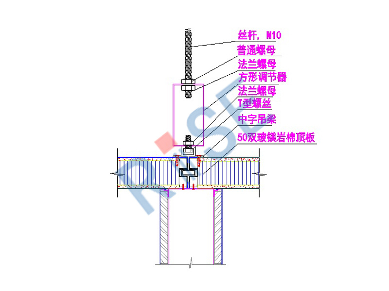 100墻與吊頂連接