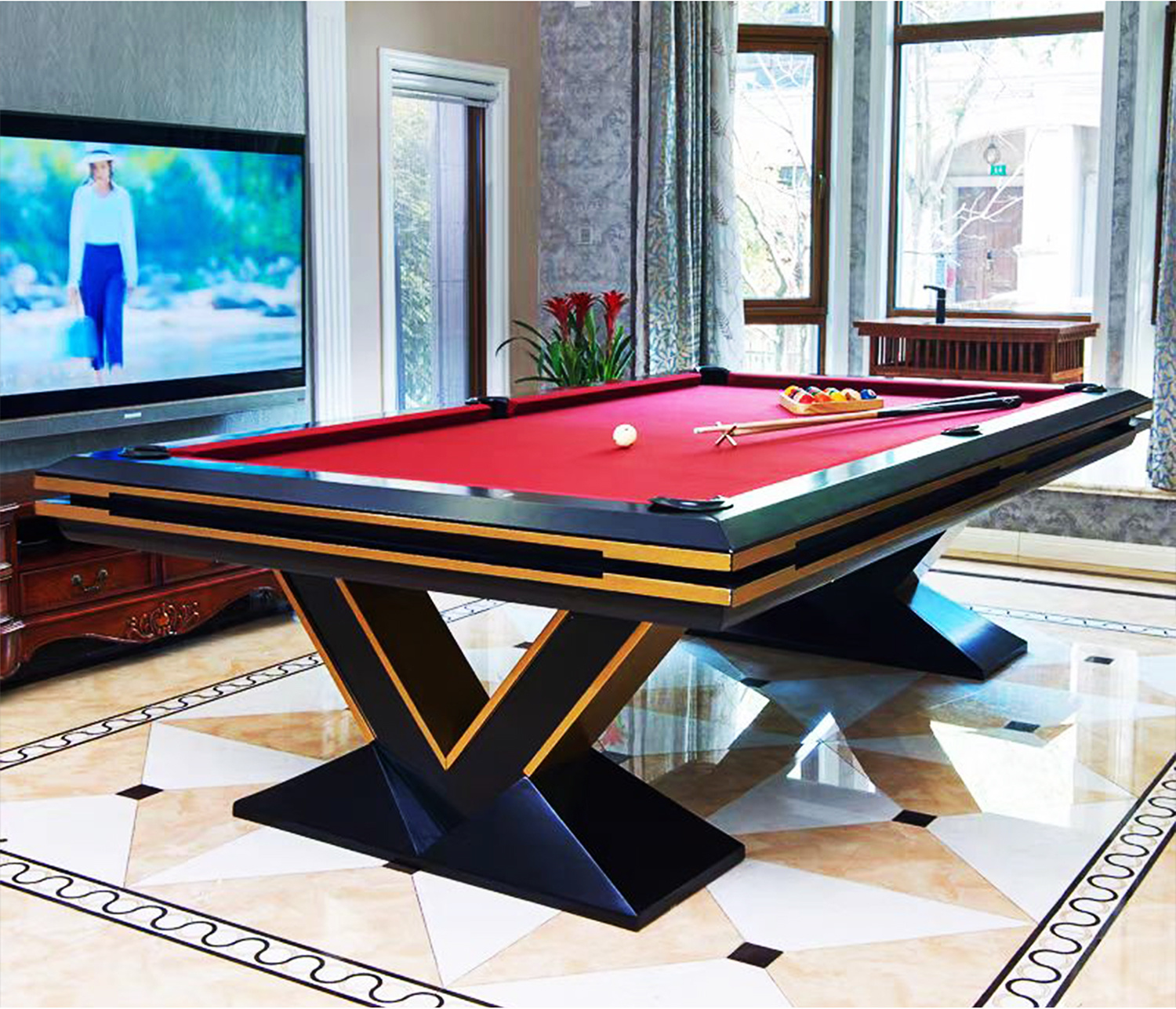 Billard américain de neuf boules sur mesure