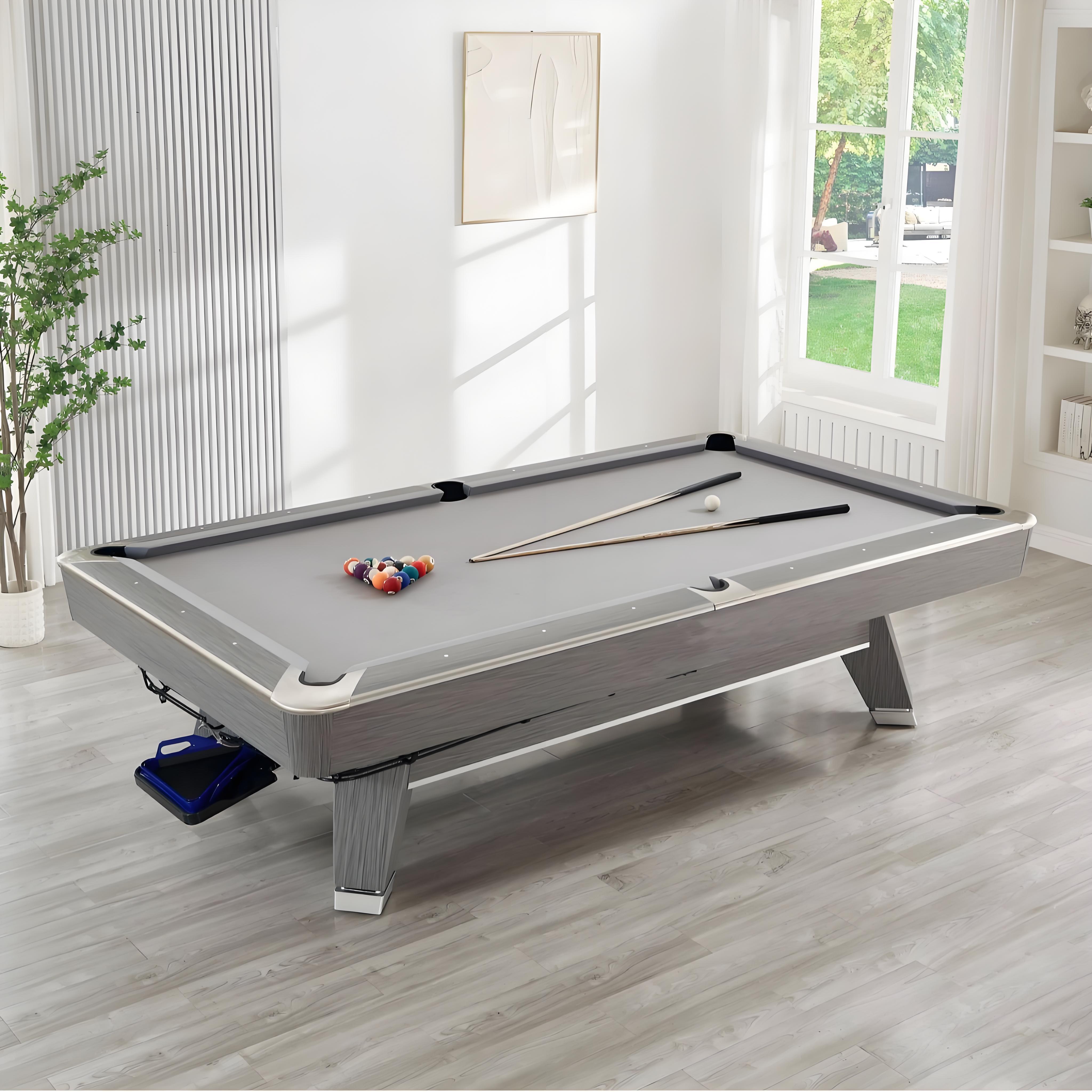 ODM/OEM Brand New Luxury Modern 8 Ball Table Billiards Commercial Snooker and Pool Table Solid Wood Legs Automatic Return