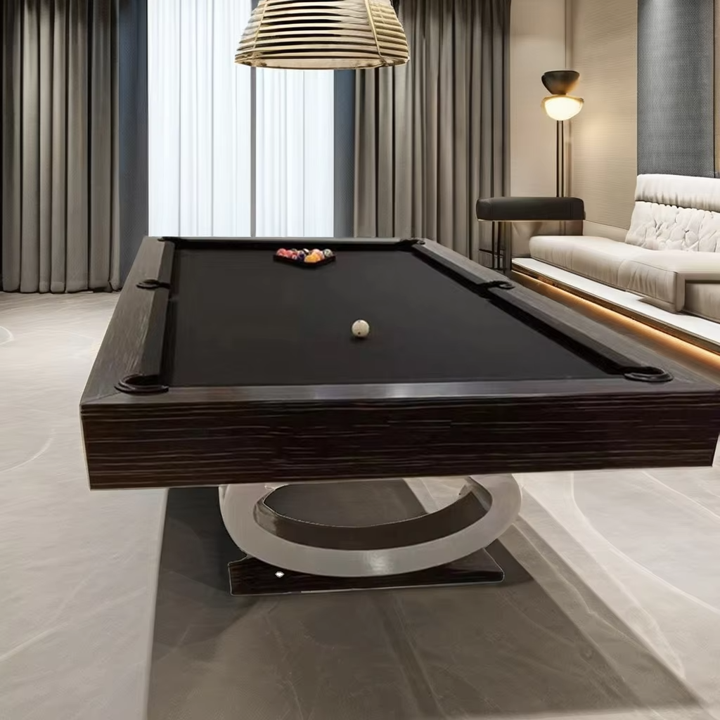 2024 Factory Direct 9 Ball Billiard Table, Solid Wood Natural Slate High-Speed Cloth