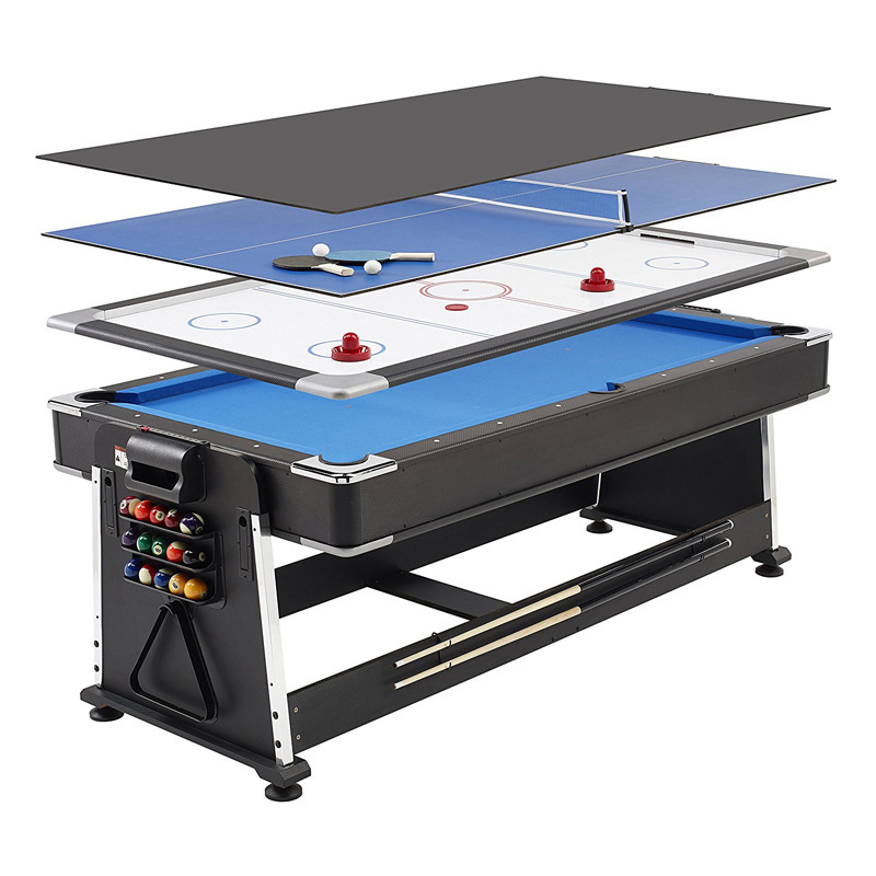 4-in-1 Folding Hockey Ping Pong Ice Hockey Table Multi Game Billiard Table, Cheapest Indoor Children's Adult Billiard Table BC-18