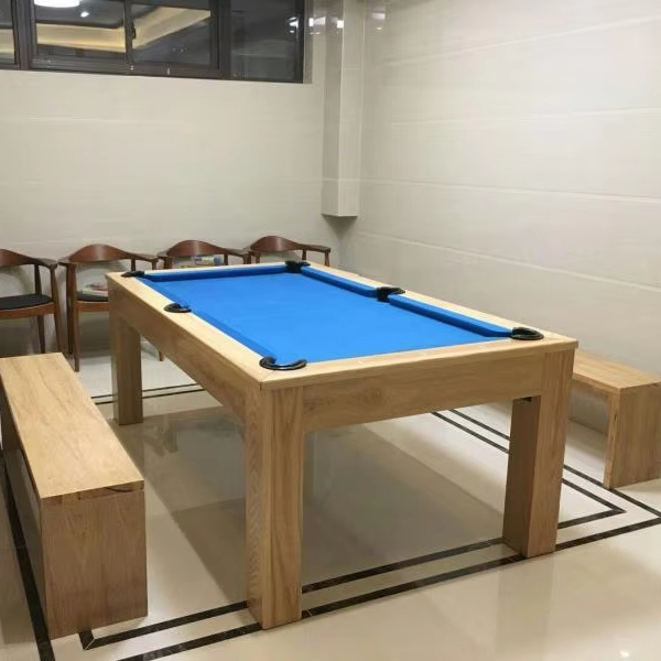 工厂直销现代9英尺实木板岩台球桌多功能室内台球斯诺克优化游戏球杆