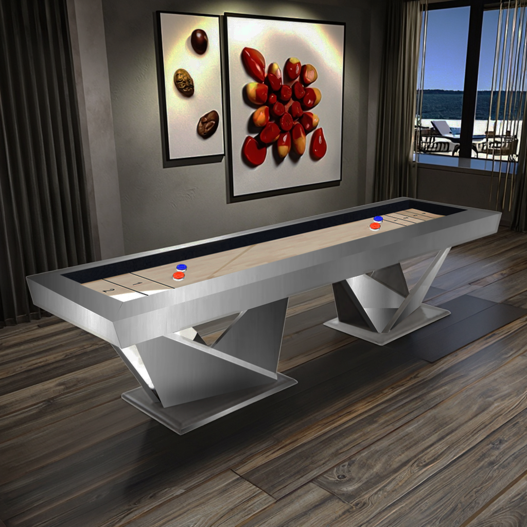 2025 New Fashion 12-foot Shuffleboard Table Modern Solid Wood Shuffleboard Table Home Shuffleboard