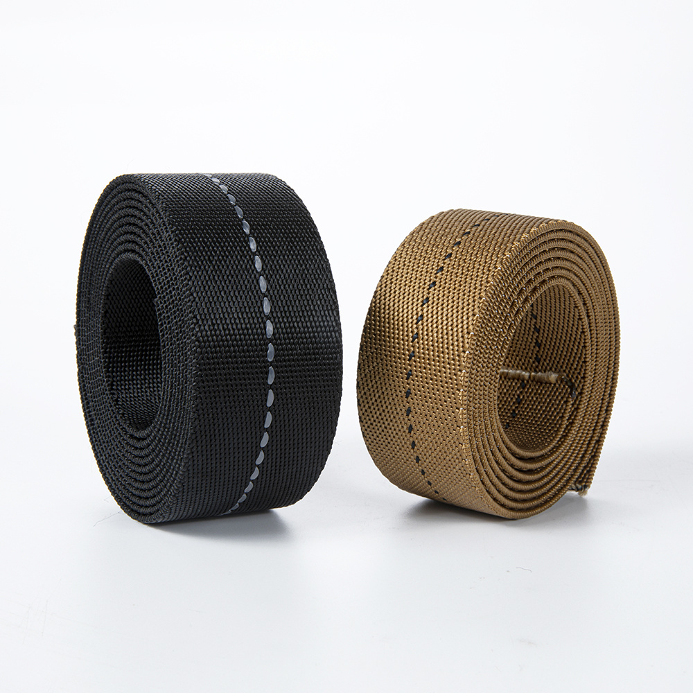50mm Slightly Elastic Belt Webbing – Black / Coyote Brown Tactical & Outdoor Waist Belt Use