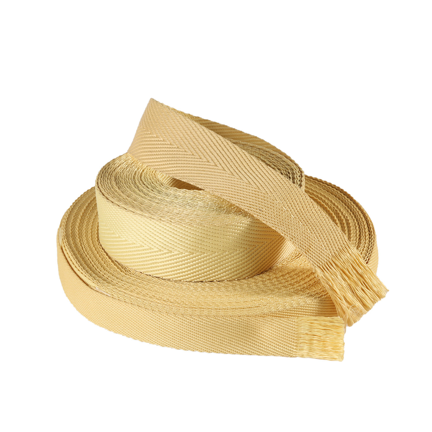 1" 3/4 Inch Natural Yellow Flame Retardant Heavyduty Kevlar 1414 Webbing