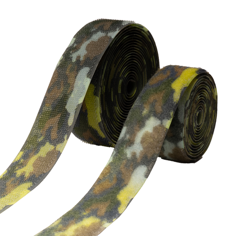 Camouflage Hook & Loop Fastener Tape | Printed Military Velcro with IRR Treatment for Tactical Gear