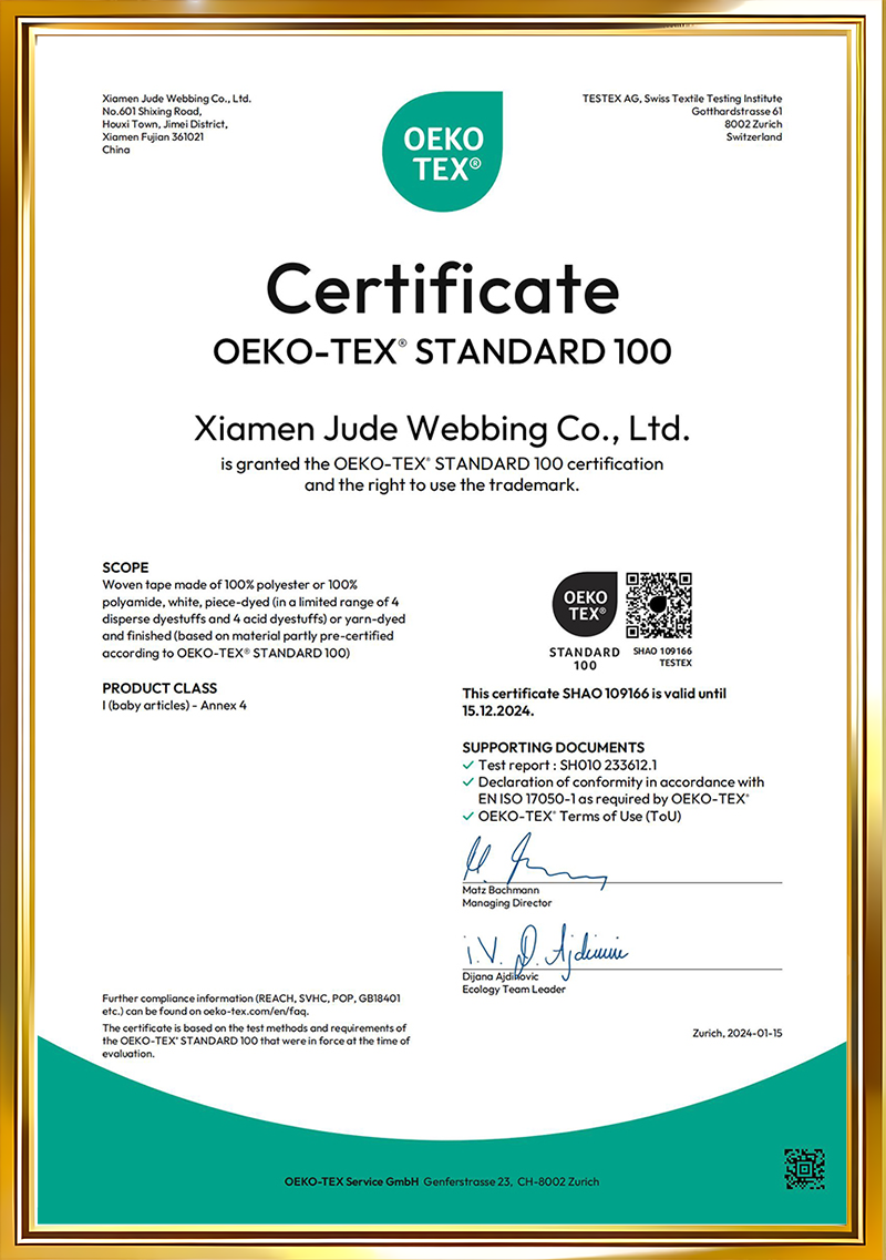 Certificación Textil Ecológica OEKO-TEX 100 Certificación Textil Ecológica OEKO-TEX 100