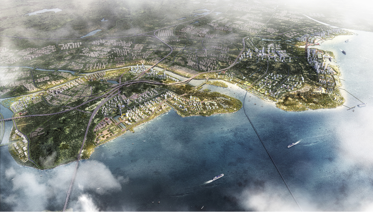 Leading Strategic Sketch of the riverfront of Dongguan, China