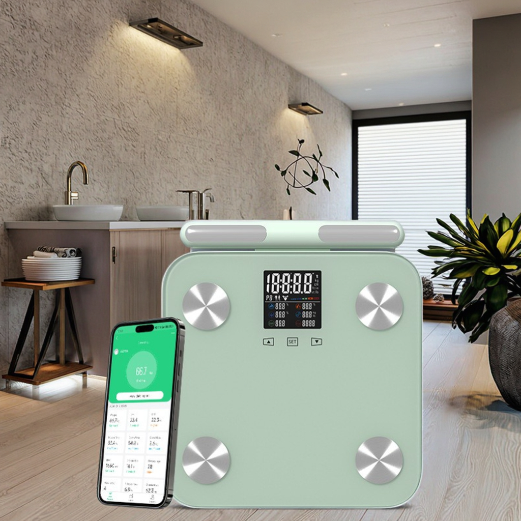 250KG Digital Weight & BMI Analyzer Bathroom Scales 8 Electrode ABS 180kg Solid Pattern Body Fat Measuring Digital Display