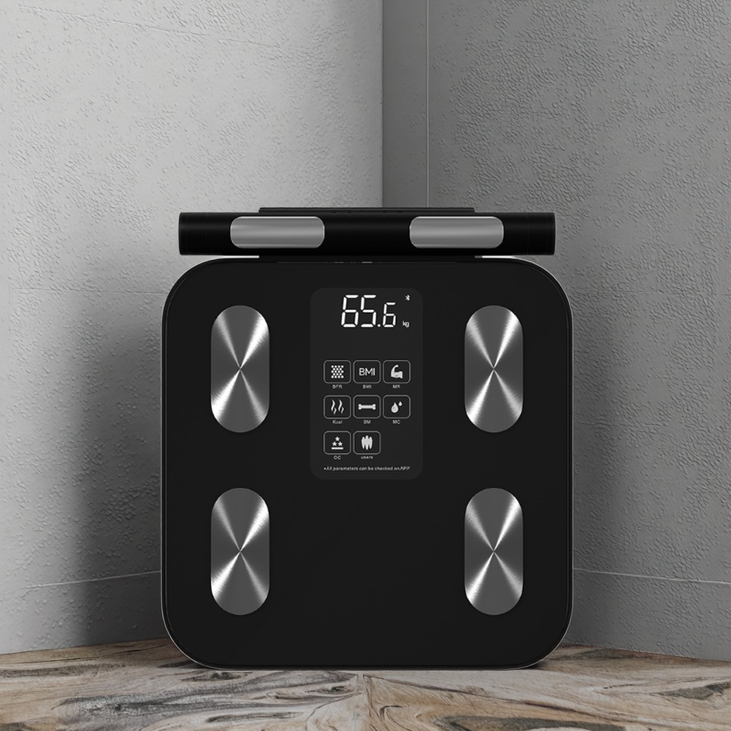 Smart 8 Electric Personal Body Weight Scale 180KG Capacity Digital BMI Fit Bathroom Weighing Scale ITO Feature Solid Pattern