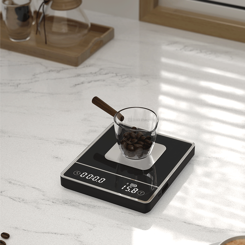 Hot Sell 2kg/0.1g Accurate Mini Portable Automatic Timing Digital Office Home Kitchen Coffee Scales