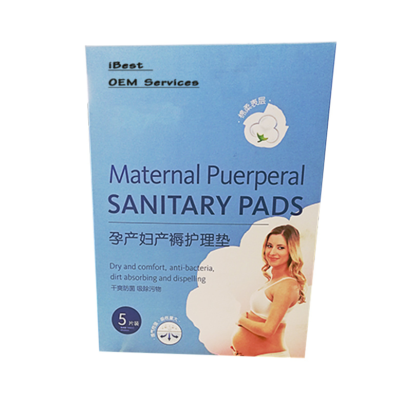 Maternal postpartum disposable sanitary pads