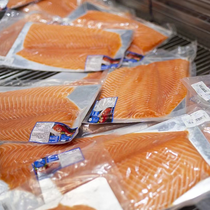 Salmon food vacuum bag