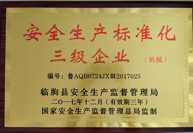 安全生產(chǎn)標(biāo)準(zhǔn)化三級(jí)企業(yè)