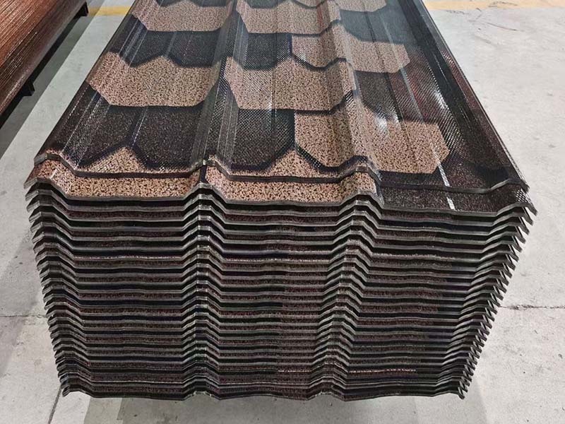 Color-coated corrugated steel sheet