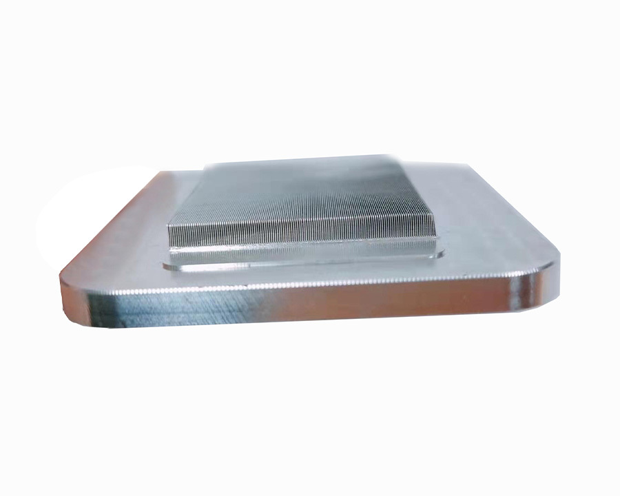 High density aluminum skived heat sink used for micro-channel liquid cold plate