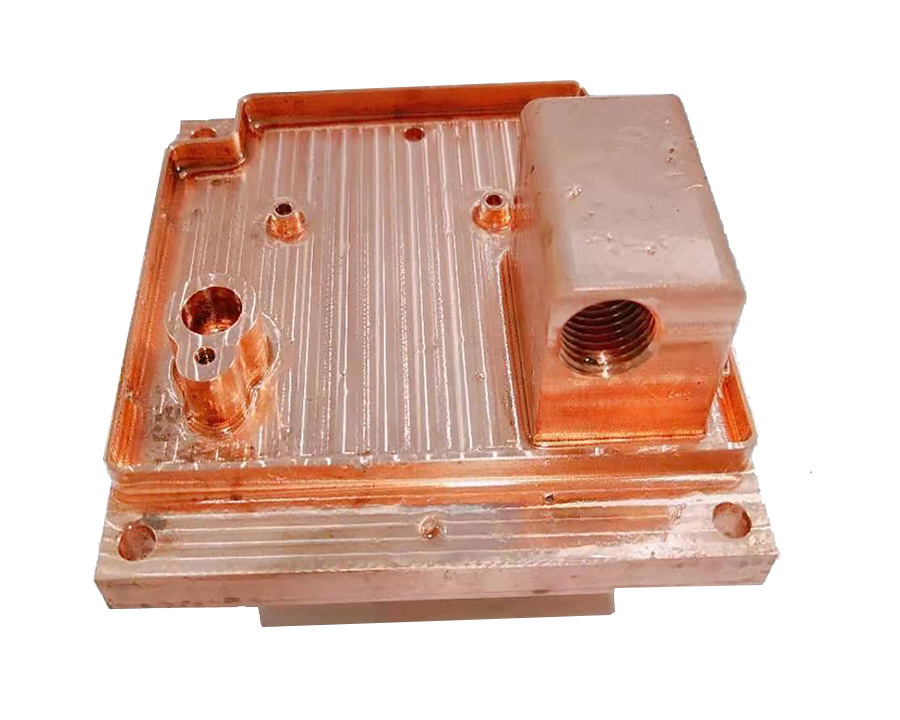 Full copper Mirco-channel skiving fin brazing liquid cold plate