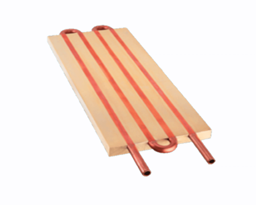 copper base embedded copper tube liquid cold plate