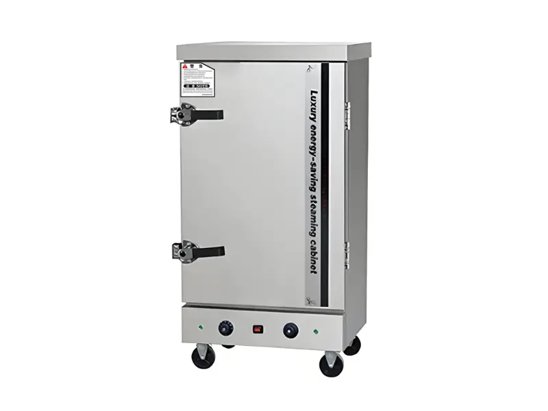 Knob-controlled Timed Single-door 10-Tray Rice Steamer with Temperature Control