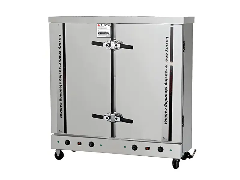 Knob-controlled Timed Single-door 24-Tray Rice Steamer with Temperature Control