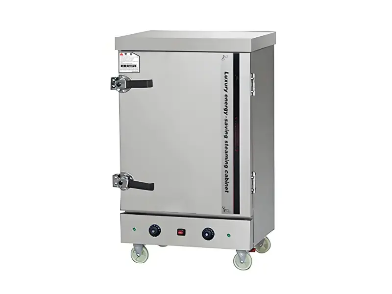 Knob-controlled Timed Single-door 8-Tray Rice Steamer with Temperature Control