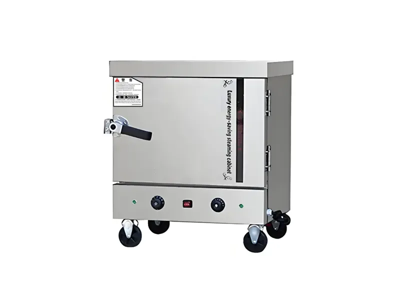 Knob-controlled Timed Single-door 4-Tray Rice Steamer with Temperature Control