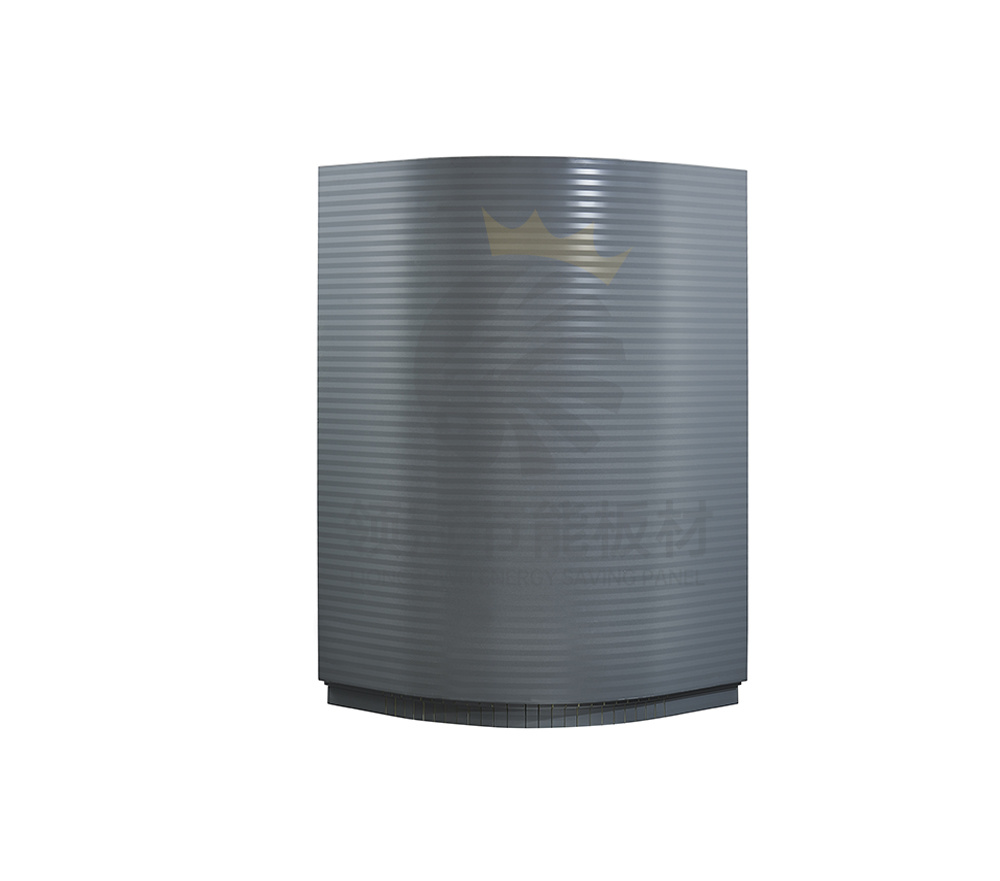 Curved sandwich panel