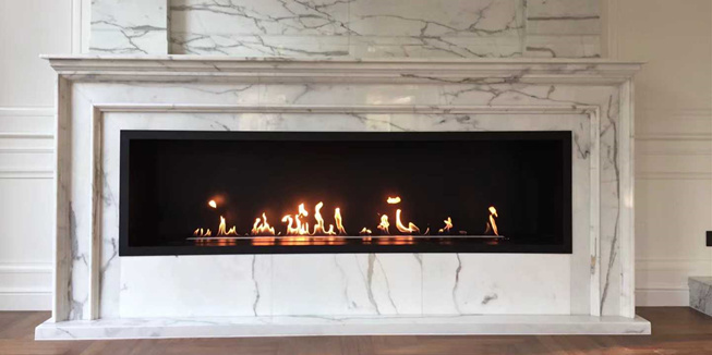 Intelligent bio ethanol fireplace